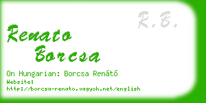 renato borcsa business card